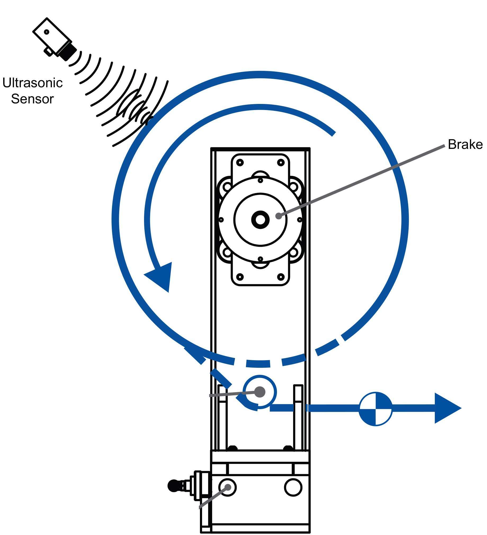 Ultrasonic sensor for measuring roll diameter in usa ultrasonic sensor
